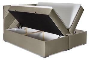 Zondo Bračni krevet Boxspring 140 cm Melo (zlatna) (s prostorom za odlaganje). 1044180