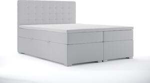 Zondo Bračni krevet Boxspring 160 cm Clady (bijela ekokoža) (s prostorom za odlaganje). 1044196
