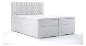 Zondo Bračni krevet Boxspring 140 cm Daliny (bijela ekokoža) (s prostorom za odlaganje). 1044204