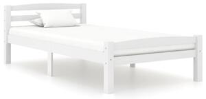 Okvir za krevet od masivne borovine bijeli 90 x 200 cm