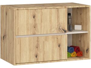 Zondo.hr Kupaonski ormarić Vambos W90 2SZ 2P (hrast artisan + kašmir). Akcija -8%. 1152112