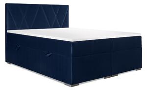 Zondo Bračni krevet Boxspring 140 cm Lanarra (tamno plava) (s prostorom za odlaganje). 1044223