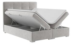 Zondo Bračni krevet Boxspring 140 cm Loty (svijetlo siva) (s prostorom za odlaganje). 1044241