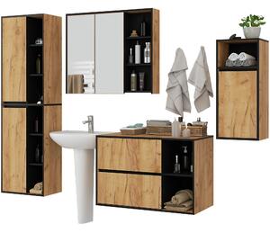 Zondo.hr Kupaonski set Vambos standard (hrast craft + crna). Akcija -17%. 1152119