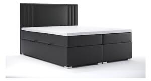 Zondo.hr Bračni krevet Boxspring 140 cm Morcano (crna ekokoža) (s prostorom za odlaganje). Akcija -20%. 1044271