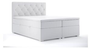 Zondo.hr Bračni krevet Boxspring 160 cm Ronda (bijela ekokoža) (s prostorom za odlaganje). Akcija -20%. 1044320