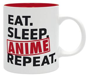 Šalice Eat Sleep Anime Repeat - Asian Art