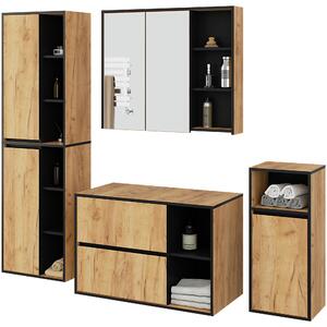 Zondo.hr Kupaonski set Vambos luxe (hrast craft + crna). Akcija -9%. 1152131
