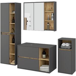Zondo.hr Kupaonski set Vambos luxe (grafit + hrast artisan). Akcija -17%. 1152132