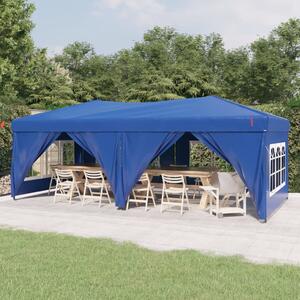 VidaXL Sklopivi šator za zabave s bočnim zidovima 3 x 6 m plavi