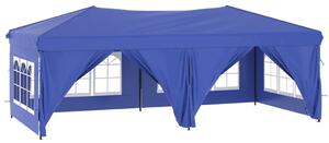 VidaXL Sklopivi šator za zabave s bočnim zidovima 3 x 6 m plavi