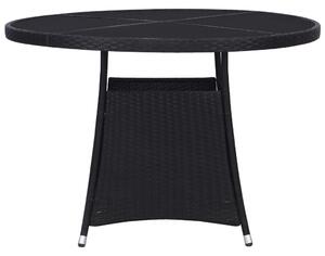 VidaXL Vrtni stol crni 110 x 74 cm od poliratana