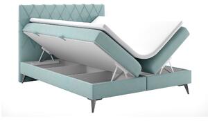 Zondo Bračni krevet Boxspring 160 cm Miror (menta) (s prostorom za odlaganje). 1020318