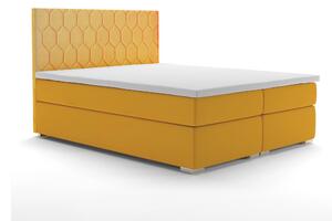 Zondo Bračni krevet Boxspring 180 cm Piranno (žuta) (s prostorom za odlaganje). 1020343