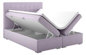 Zondo Bračni krevet Boxspring 160 cm Clady (svijetlo ljubičasta) (s prostorom za odlaganje). 1020252