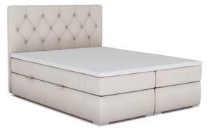 Zondo Bračni krevet Boxspring 160 cm Ronda (krem) (s prostorom za odlaganje). 1020372