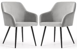 Zondo.hr Set blagovaonskih stolica (2 kom.) Exello (siva + crna). Akcija -16%. 1152189