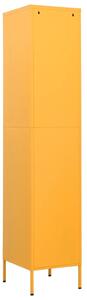 Ormarić s ključem boja senfa 35 x 46 x 180 cm čelični