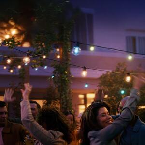 Philips Hue Festavia Globe LED svjetlosni lanac 14m 20 žarulja IP65, prigušiva, Crno, Metal
