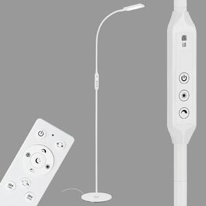 LED podna lampa Office Remote, daljinski upravljač, bijela