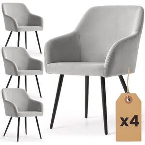 Zondo.hr Set blagovaonskih stolica (4 kom.) Exello (siva + crna). Akcija -16%. 1152234
