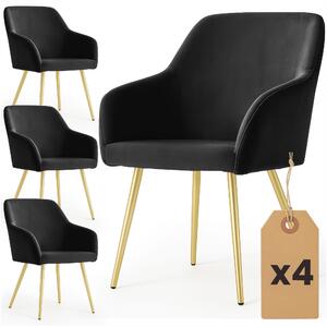 Zondo.hr Set blagovaonskih stolica (4 kom.) Exello (crna + zlatna). Akcija -9%. 1152233