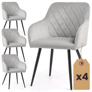 Zondo.hr Set blagovaonskih stolica (4 kom.) Velting (siva). Akcija -10%. 1152246
