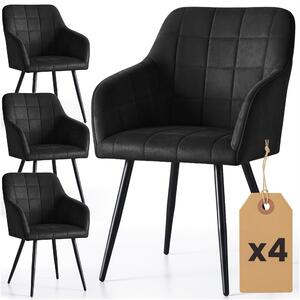 Zondo.hr Set blagovaonskih stolica (4 kom.) Luksemburg (crna). Akcija -18%. 1152274
