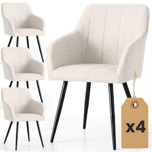 Zondo.hr Set blagovaonskih stolica (4 kom.) Luksemburg (krem + crna). Akcija -12%. 1152276