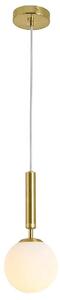 GLASS SPHERE SPIRAL PENDANT LAMP G108-1W GOLD E27