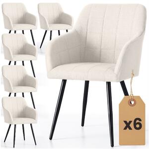 Zondo.hr Set blagovaonskih stolica (6 kom.) Luksemburg (krem + crna). Akcija -12%. 1152289