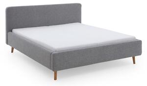 Sivi tapecirani bračni krevet 140x200 cm Mattis – Meise Möbel