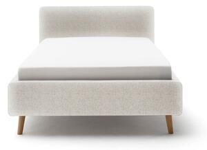 Bež tapecirani bračni krevet s prostorom za pohranu s podnicom 140x200 cm Mattis – Meise Möbel