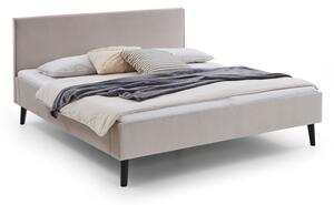 Bež tapecirani bračni krevet 180x200 cm Leira – Meise Möbel