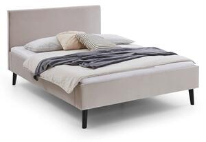 Bež tapecirani bračni krevet 140x200 cm Leira – Meise Möbel