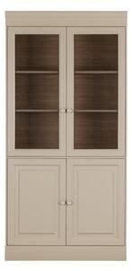 Siva vitrina od masivnog bora 105x215 cm Chow – vtwonen