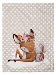 Dječji pokrivač Mr. Little Fox Doe and Her Friend, 100 x 70 cm