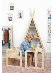 Drvene dječje stolice u setu od 3 kom Natural - Little Nice Things