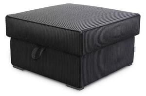 Crni taburet SMART COSARO s prostorom za pohranu, 65x65 cm