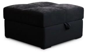 Crna klupa ZENOVA s prostorom za pohranu 65x65 cm