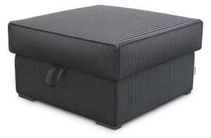 Tamnosivi taburet SMART COSARO s prostorom za pohranu, 65x65 cm