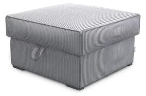 Svijetlosivi taburet SMART COSARO s prostorom za pohranu, 65x65 cm