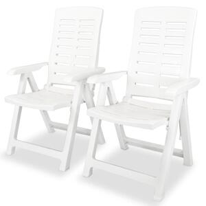 Vrtne stolice 2 kom plastične bijele