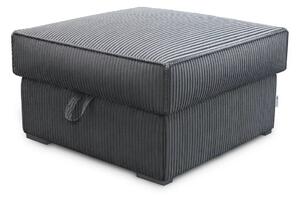 Sivi taburet SMART COSARO s prostorom za pohranu, 65x65 cm