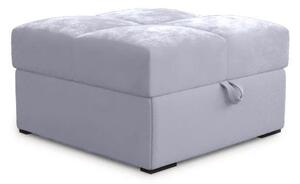 Svijetlosivi taburet ZENOVA s prostorom za pohranu 65x65 cm