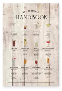 Drveni znak 40x60 cm Cocktails Handbook - Really Nice Things