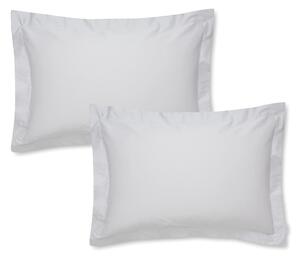 Set od 2 sive jastučnice od pamučnog satena Bianca Oxford, 50 x 75 cm