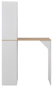 Barski stol s ormarićem bijeli 115 x 59 x 200 cm