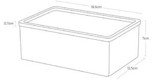 Bijela kutija za pohranu s poklopcem 18.5x12.5x7 cm Rin – YAMAZAKI