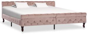 Okvir za krevet ružičasti baršunasti 200 x 200 cm